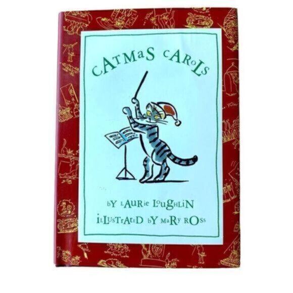 EUC - Catmas Carols Book by Laurie Loughlin 1993 - Holiday Season Christmas Book - Picture 1 of 5